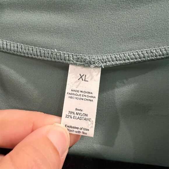 Women's Cropped Zip-Up Track Jacket Green XL Activewear - Picture 3 of 4